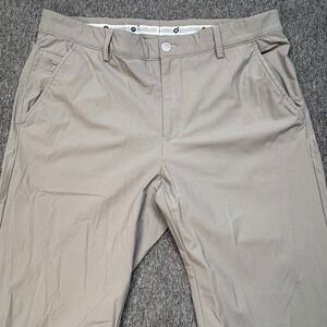 Ballin MacKay Slim Fit Flat Front Chino Pants Khaki Men's Size 34x32 Fits 34X28